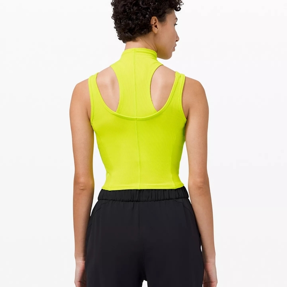 LA Mock Neck Layered Crop Tank - Picture 2 of 2